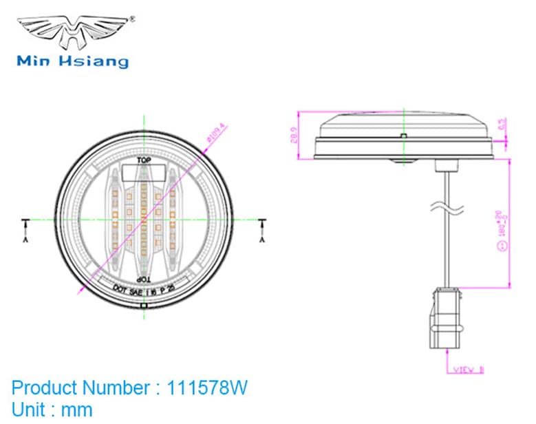 specifications of Blade Style 4" Backup Light
