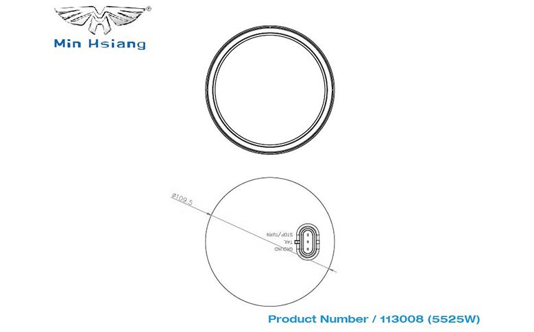 specifications of 4" 密封圓形倒車燈