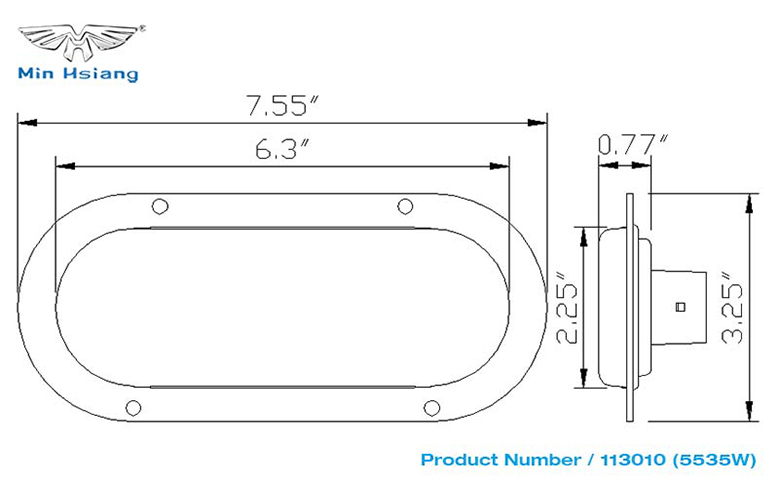 specifications of 6 英寸密封備用燈，帶法蘭安裝