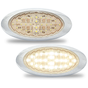 LED 車內燈，帶鍍鉻邊框