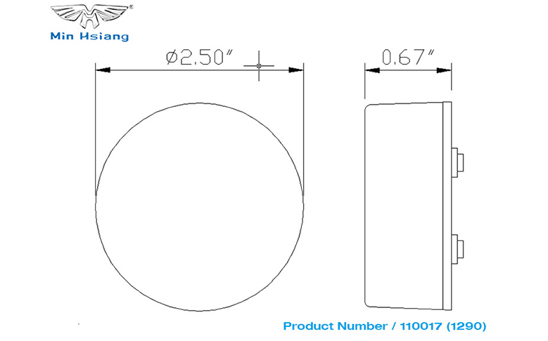 specifications of 2.5" 密封間隙標誌燈