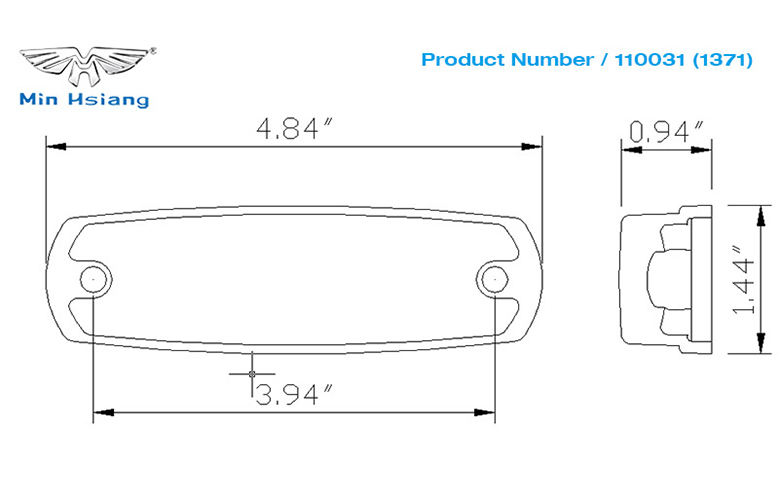 specifications of 密封間隙標誌燈