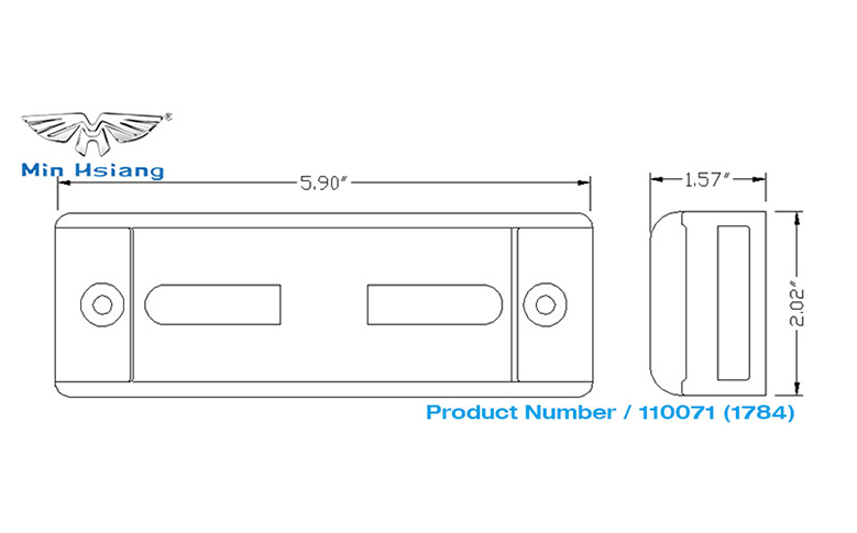 specifications of 間隙標記燈，帶內反射器