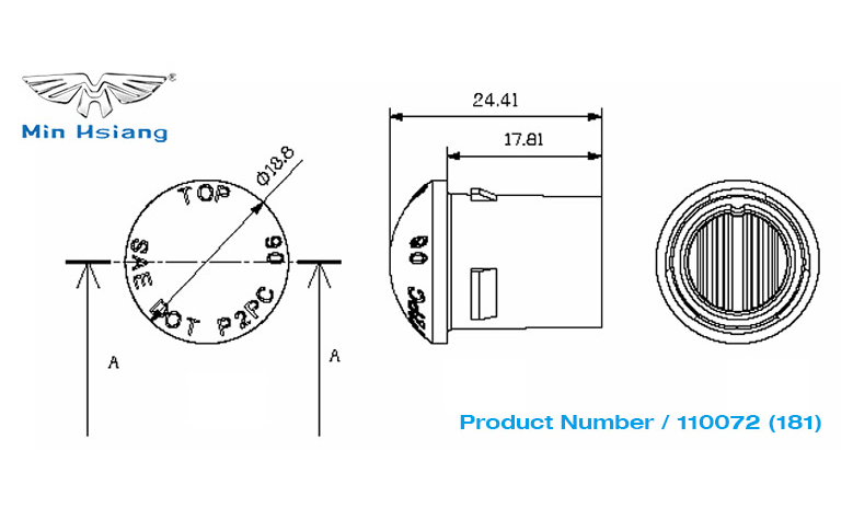 specifications of 3/4" 間隙標誌燈