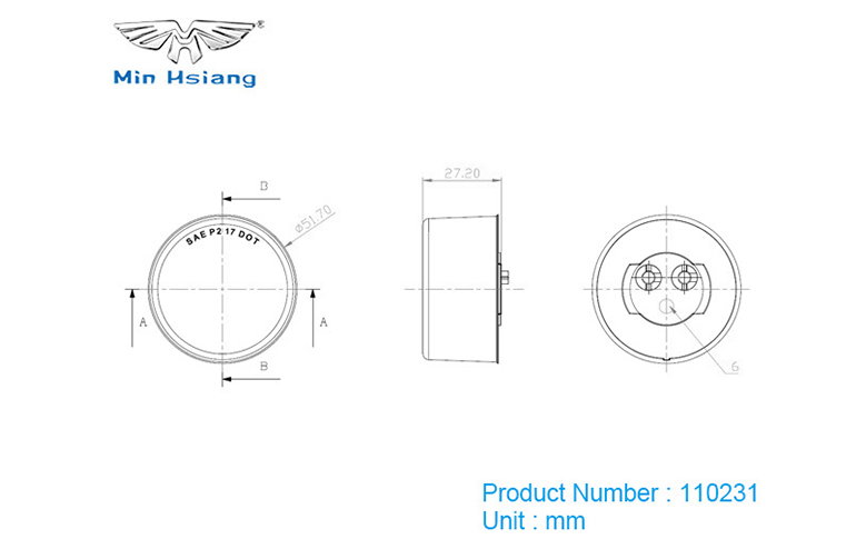 specifications of 2" Mirage 間隙標誌燈