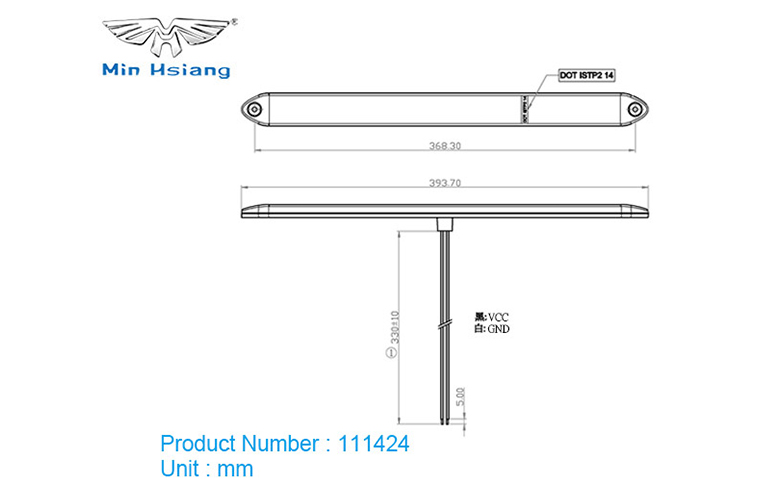 specifications of 15" LED Identification Light With Smoke Lens