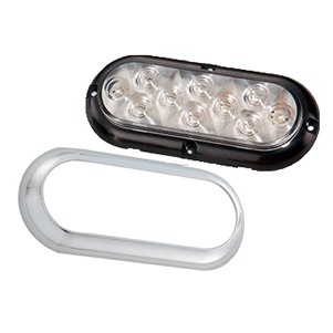 LED Interior Light, W/ Chrome Bezel
