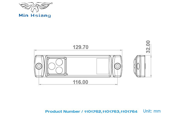 specifications of 帶反射式 LED 後位燈