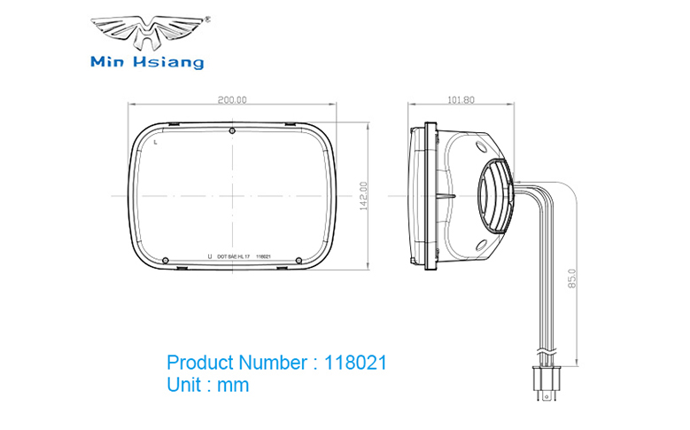 specifications of 5"x 7" SAE LED 頭燈