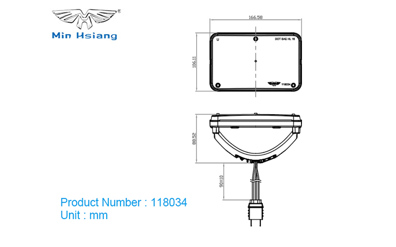 specifications of 4"x 6" SAE LED 頭燈
