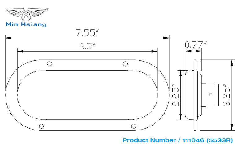 specifications of 6 英寸密封限位器、轉向燈和尾燈，帶法蘭安裝