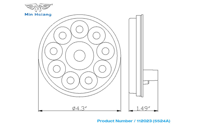 specifications of 4" 密封轉向信號燈