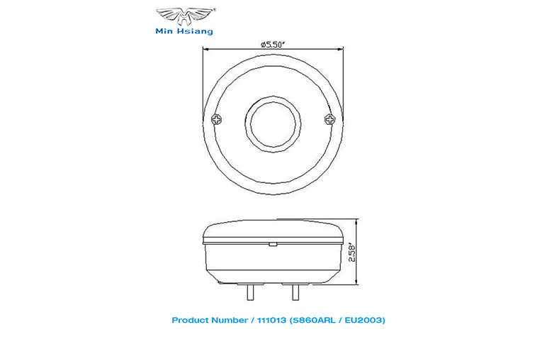specifications of 5.5" Round Rear Light