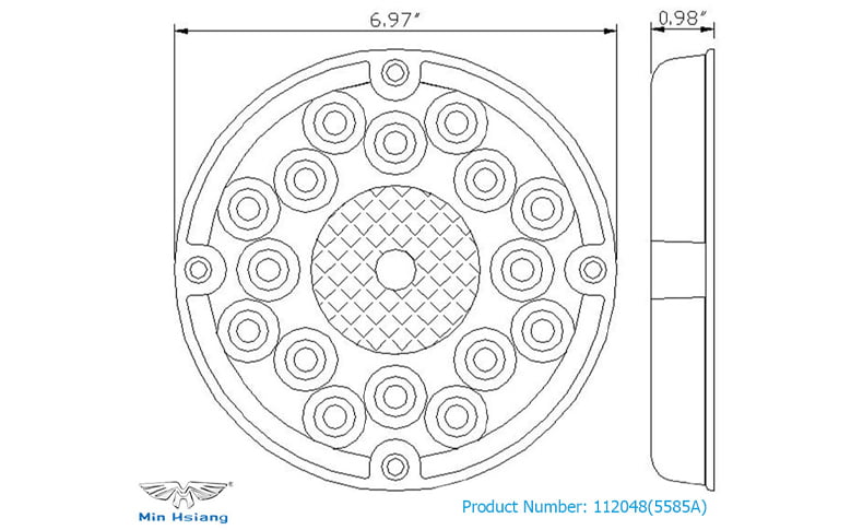 specifications of 7" 密封前轉向信號燈