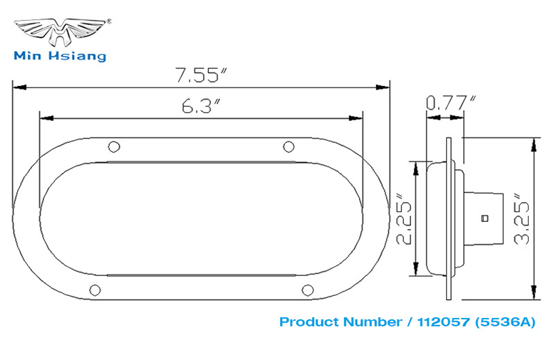 specifications of 6 英寸密封行駛信號燈，帶旗形安裝座