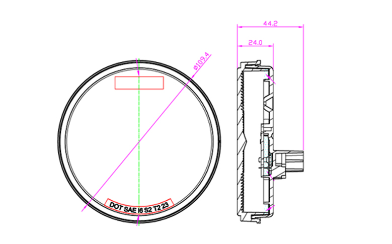 specifications of 4”  Round Economy  Sealed Stop, Turn & Tail Light 