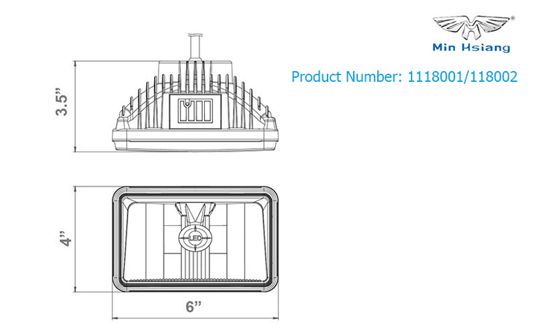 specifications of 4"x 6" LED 頭燈（遠光燈）