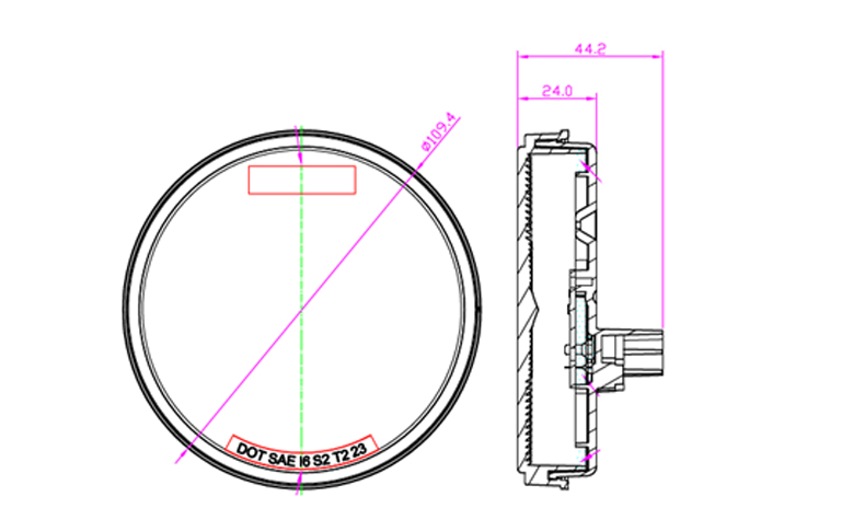 specifications of 4”  Round  Economy  Sealed Rear Turn Signal Light