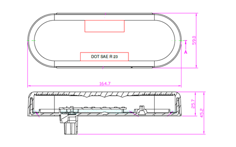 specifications of 6” Economy  Sealed Rear Turn Signal Light