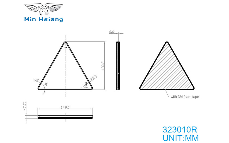 specifications of 三角反光鏡