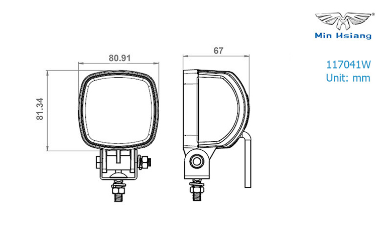 specifications of Square 4 LED Work Light