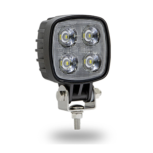 Square 4 LED Work Light With Integrated Connector